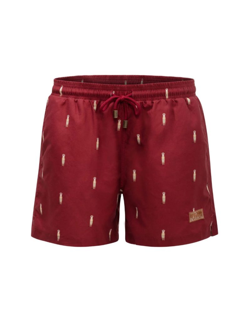 Narwal Narwal recycled swim trunks meerkat red