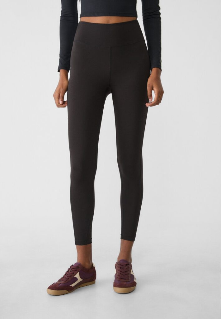 Stradivarius Sportieve sculpt leggings  Zwart L