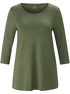 Lang shirt ronde hals en mouwen in 3/4-lengte Van Anna Aura groen