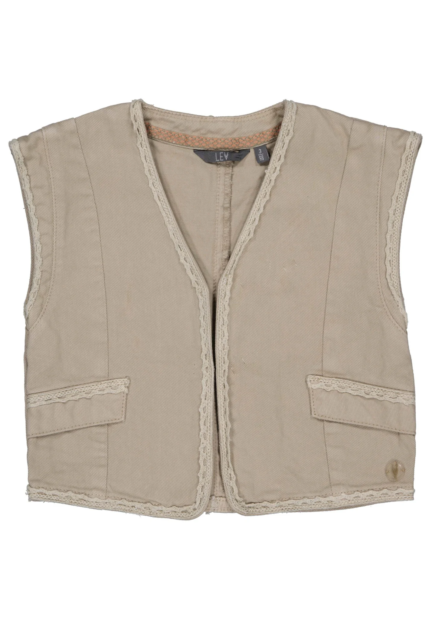 Levv Meisjes gilet misal taupe