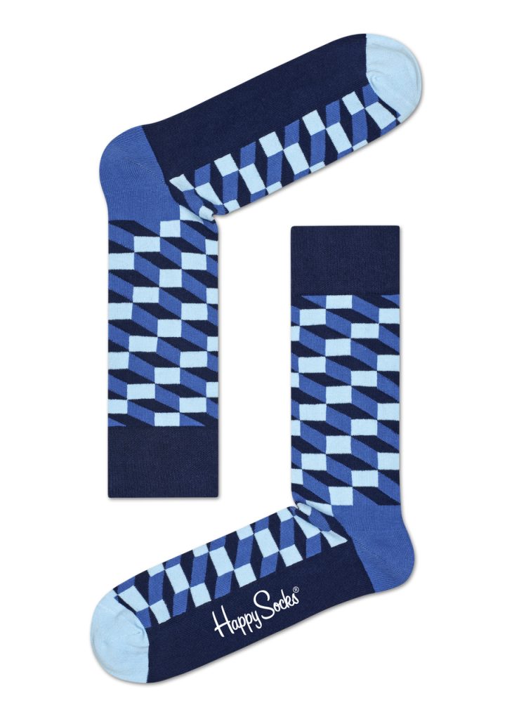 Happy Socks Optic sokken blauw/donkerblauw