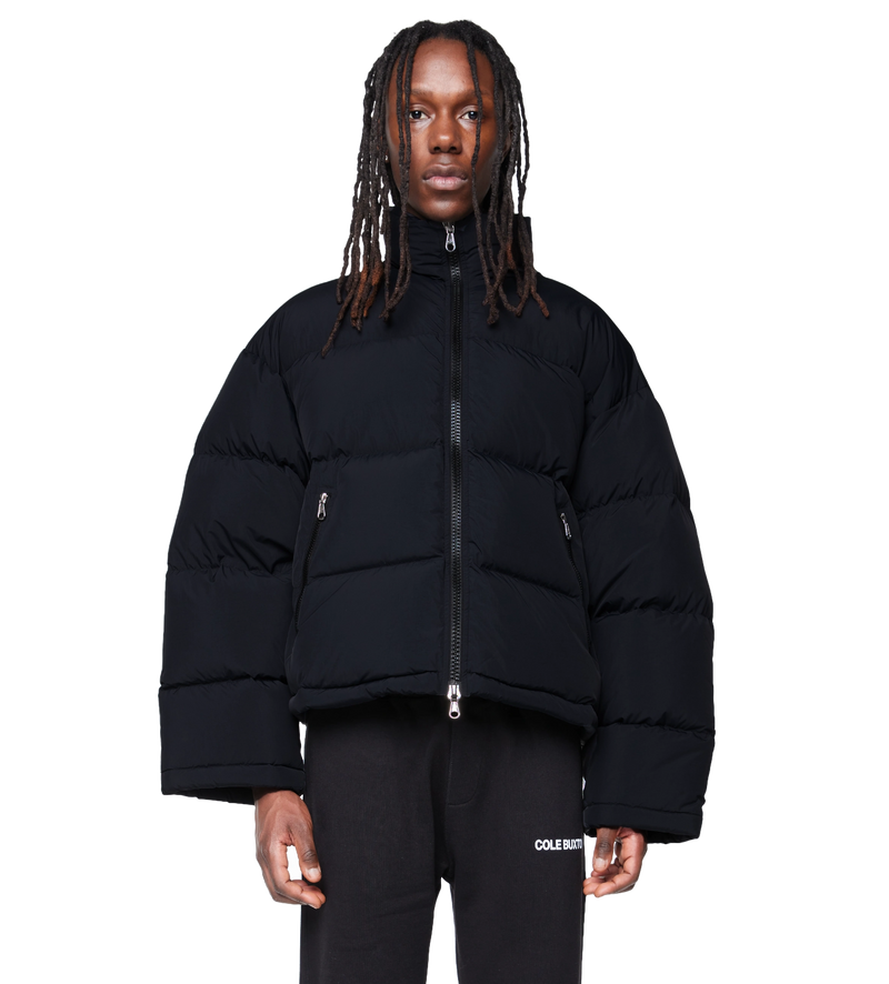 Cropped Insulated Puffer Black - M