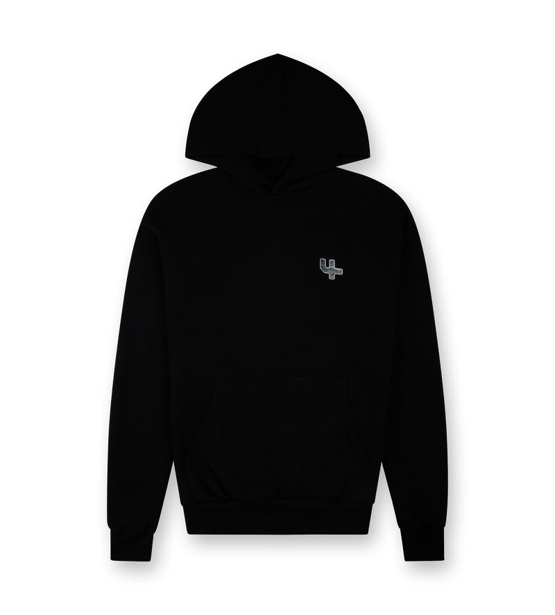 Outline Logo Hoodie Black - L