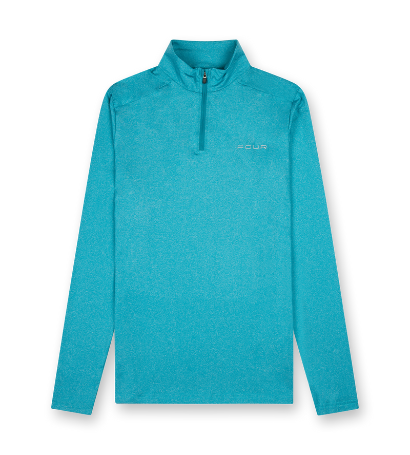 Sportswear Half Zip Melange Ocean Blue - L