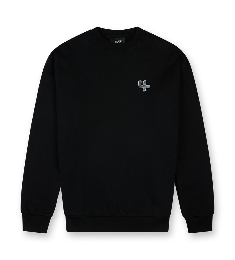 Outline Logo Crewneck Black - XL