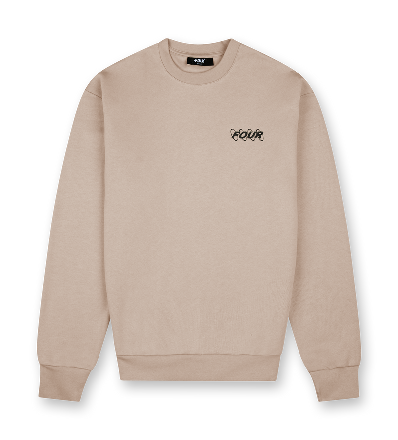 Circles Logo Crewneck Vintage Khaki - L