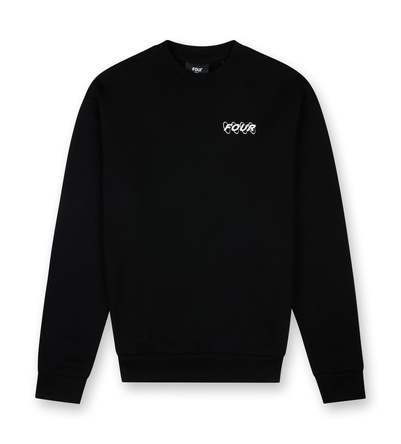 Circles Logo Crewneck Black - XXL