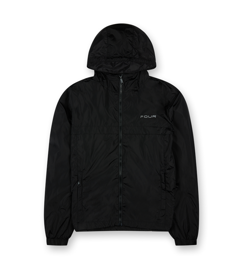 Sport Windbreaker Nylon Jacket Black - XL