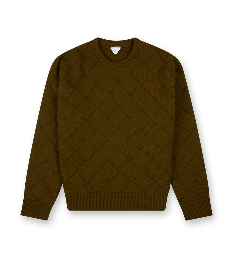 3d Interaccio Wool Jumper Olive Oil - L