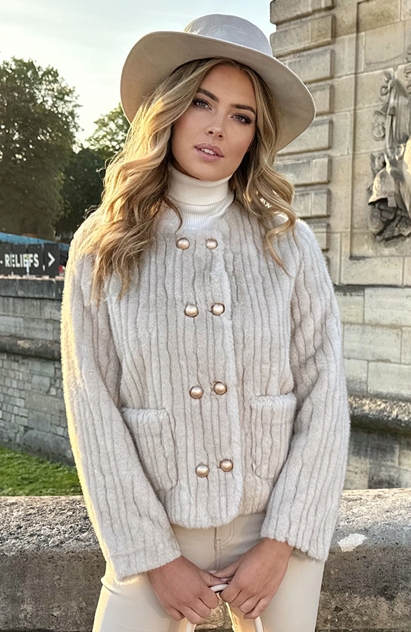 Faux Fur Jacket Crème