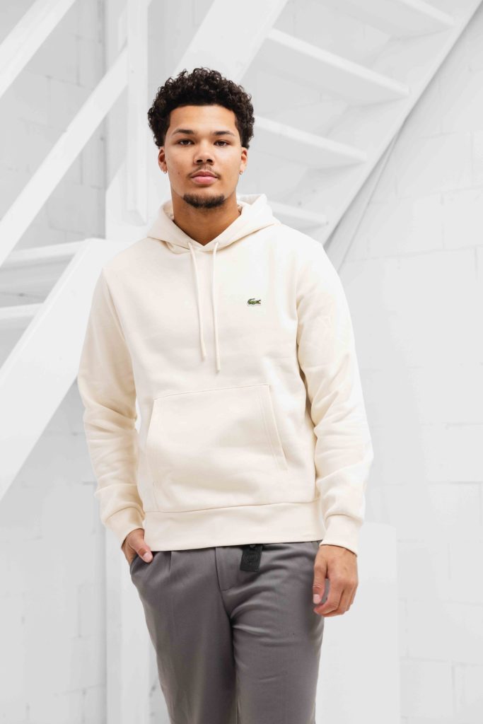 Lacoste Fleece Hoodie Heren Beige - Maat L - Kleur: Beige | Soccerfanshop