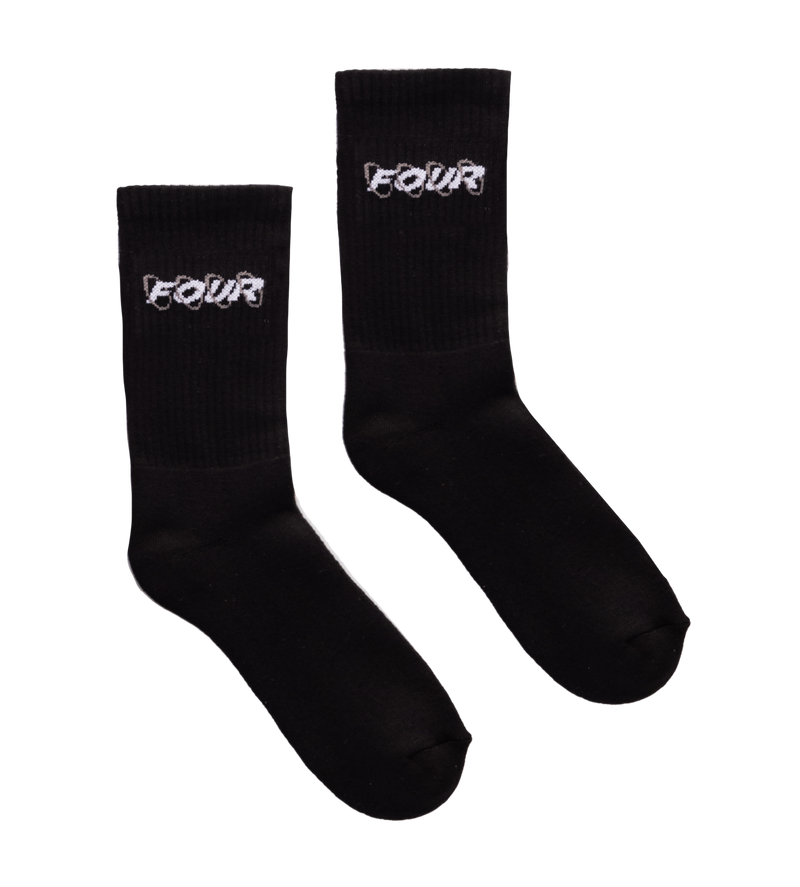 Circles Logo Socks Black - 39-42