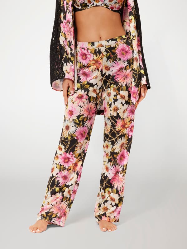 Rose-Broek Met Bloemen