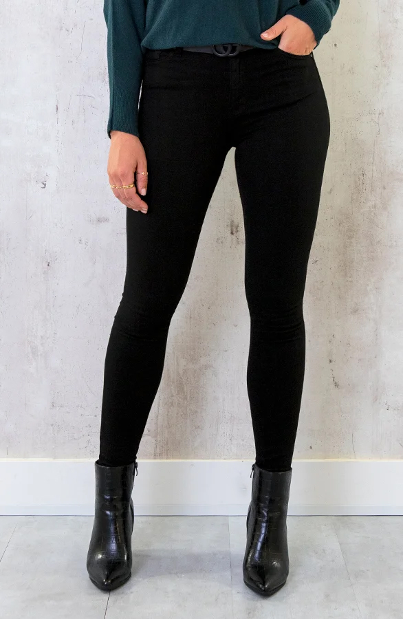 Skinny Jeans High Waist Zwart