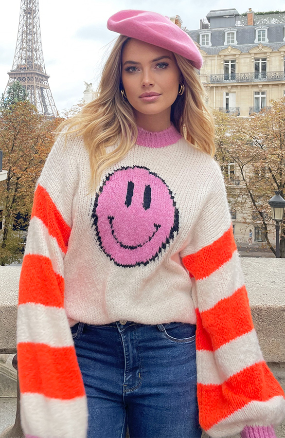 Smile Neon Oversized Trui