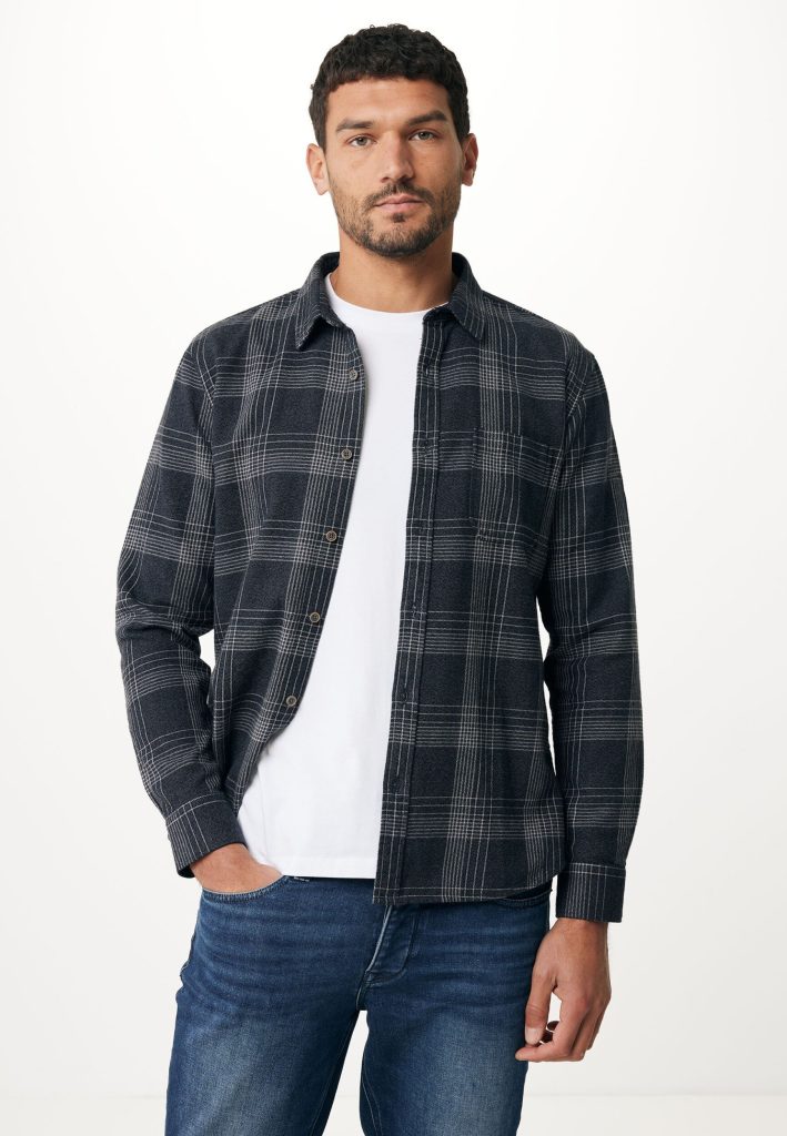 Geruit Overshirt Grijs