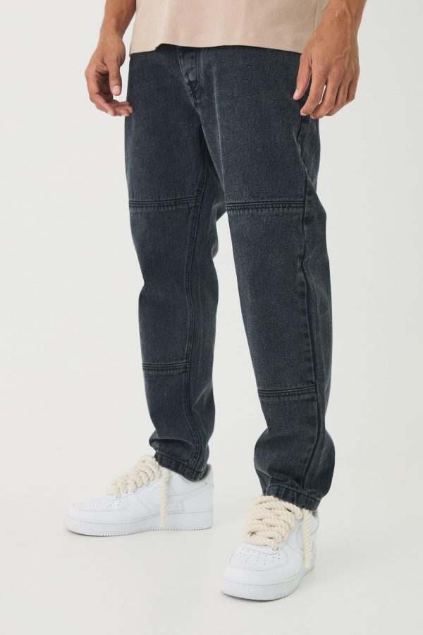 Baggy Acid Wash Gebleekte Carpenter Jeans