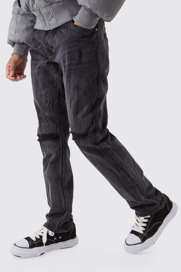 Gescheurde Slim Fit Flared Jeans