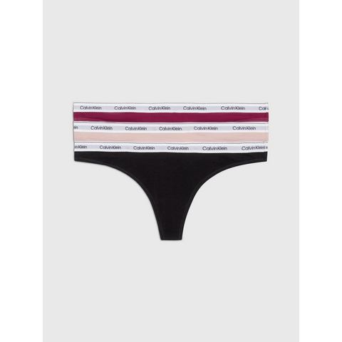 Calvin Klein String 3 PACK THONG (LOW-RISE) (3 stuks)