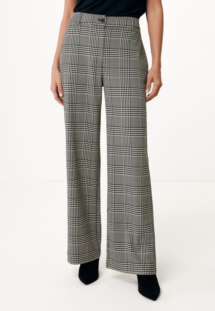 Pantalon met riem Zwart