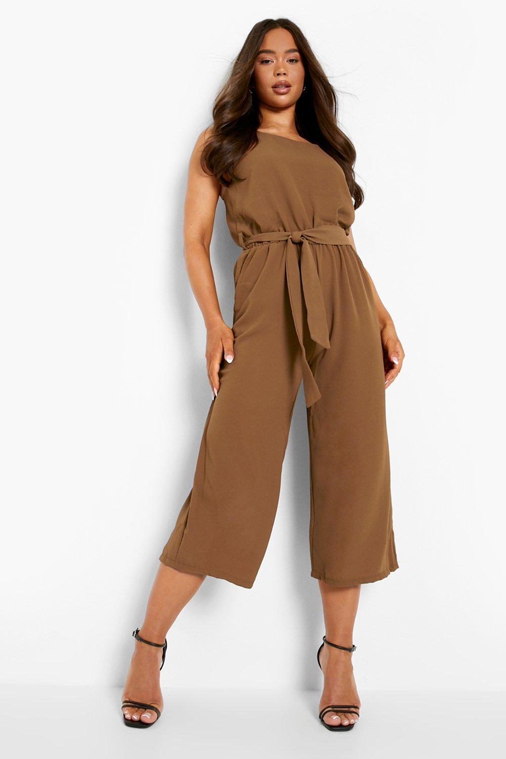 Mouwloze Geweven Culotte Jumpsuit