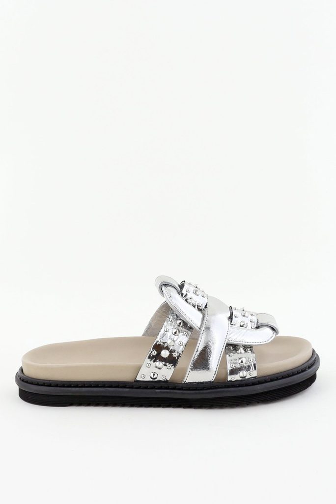 Morobe slippers Emilia 49 Studs zilver