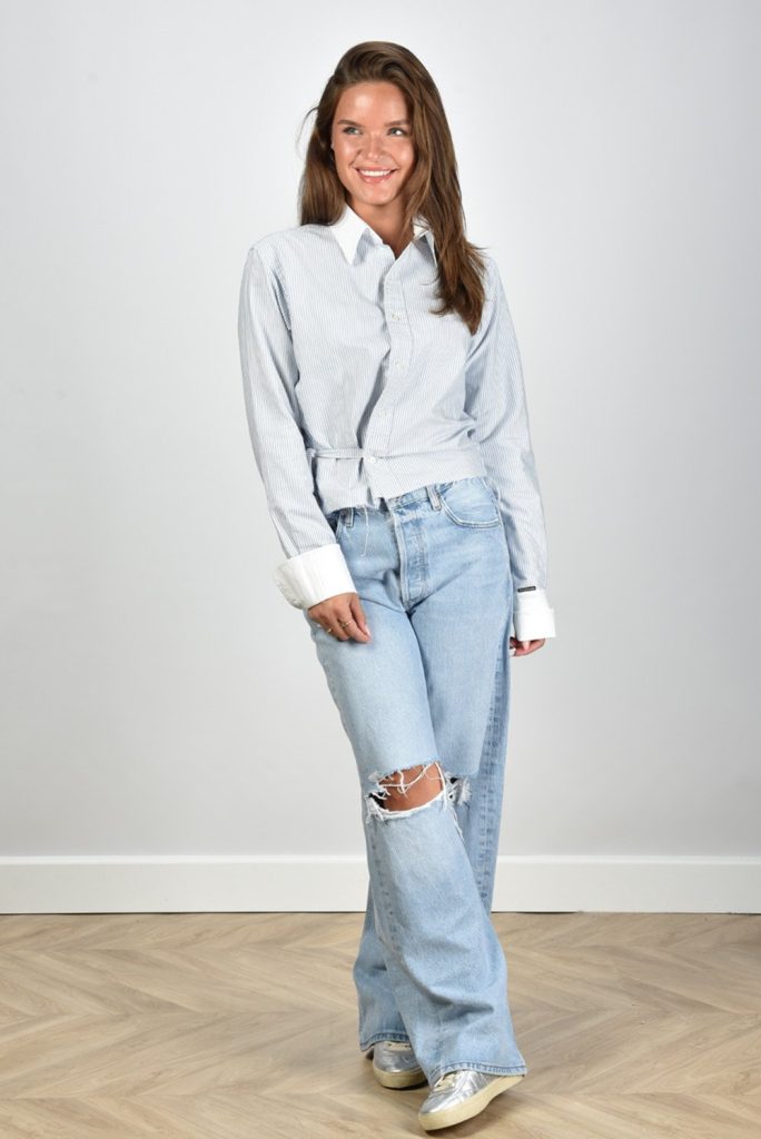 Citizens of Humanity jeans Ayla met scheuren blauw