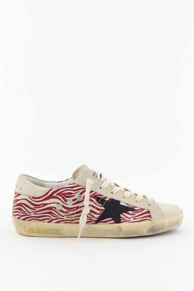 Golden Goose sneakers Superstar rode zebra print beige