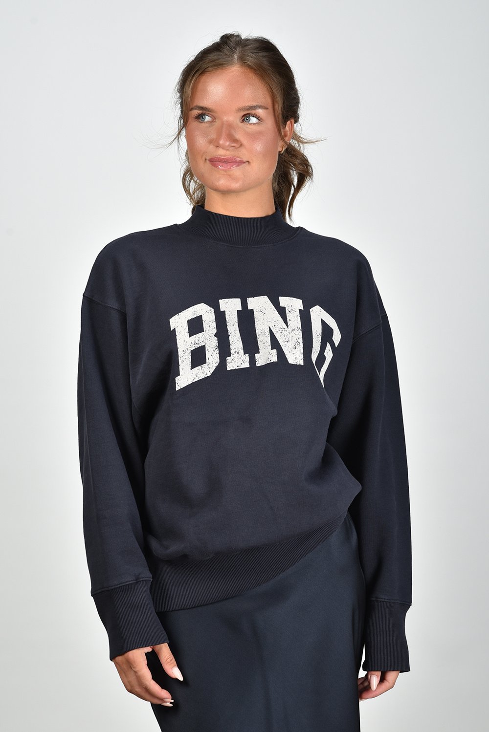 Anine Bing trui Bradie met print blauw