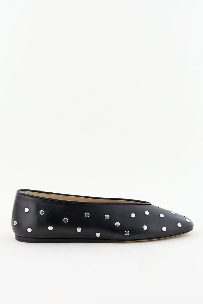 Le Monde Beryl ballerinas Regency Slipper met studs zwart