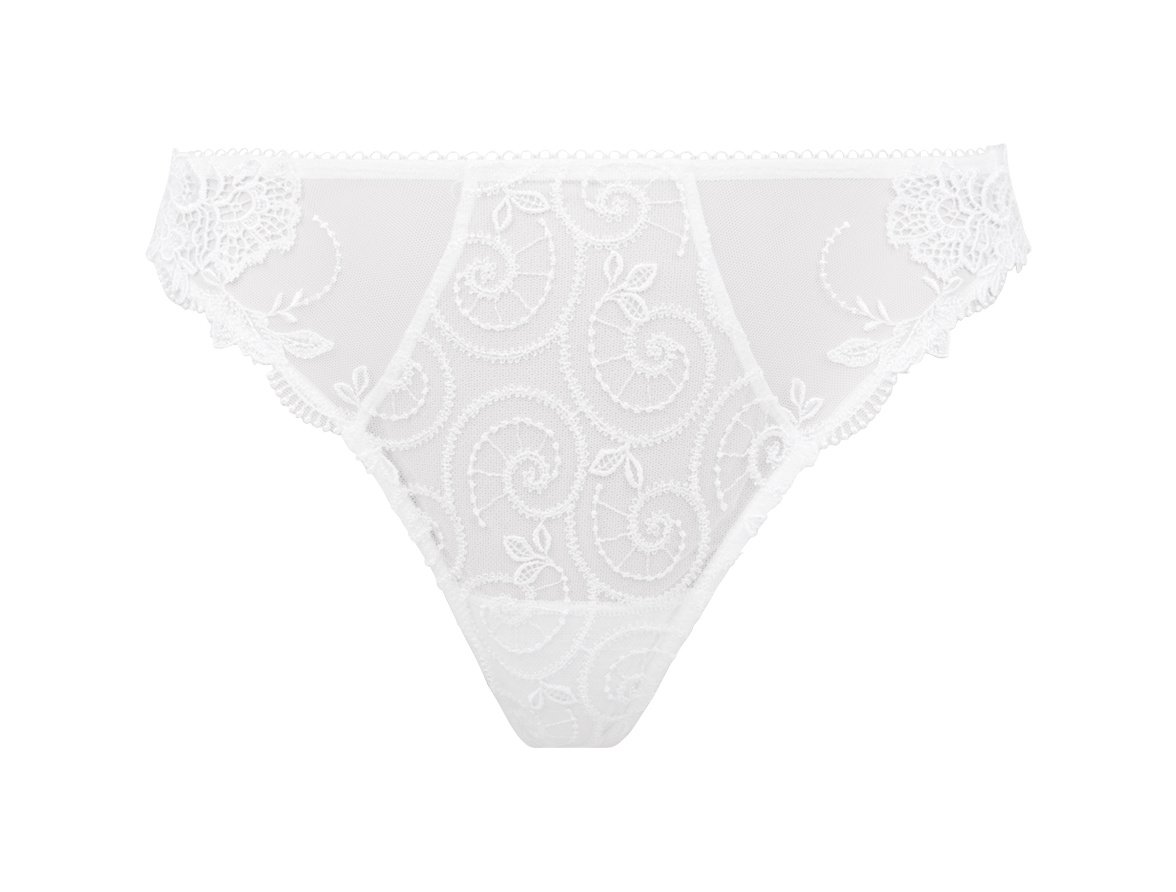 Lise Charmel Lingerie Crystal Poesie String Tanga wit ACH0034