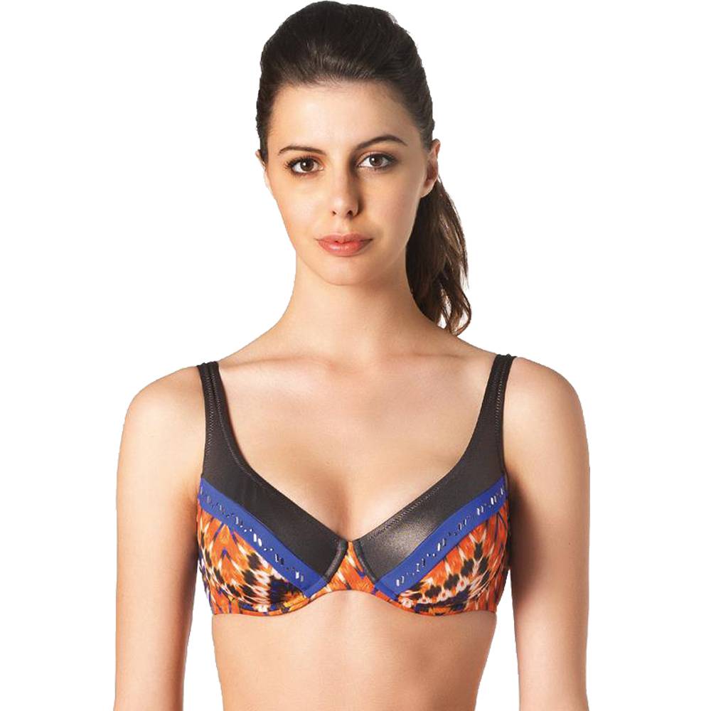 Parah Badmode Dames Bikini top Etno Chic Blauw