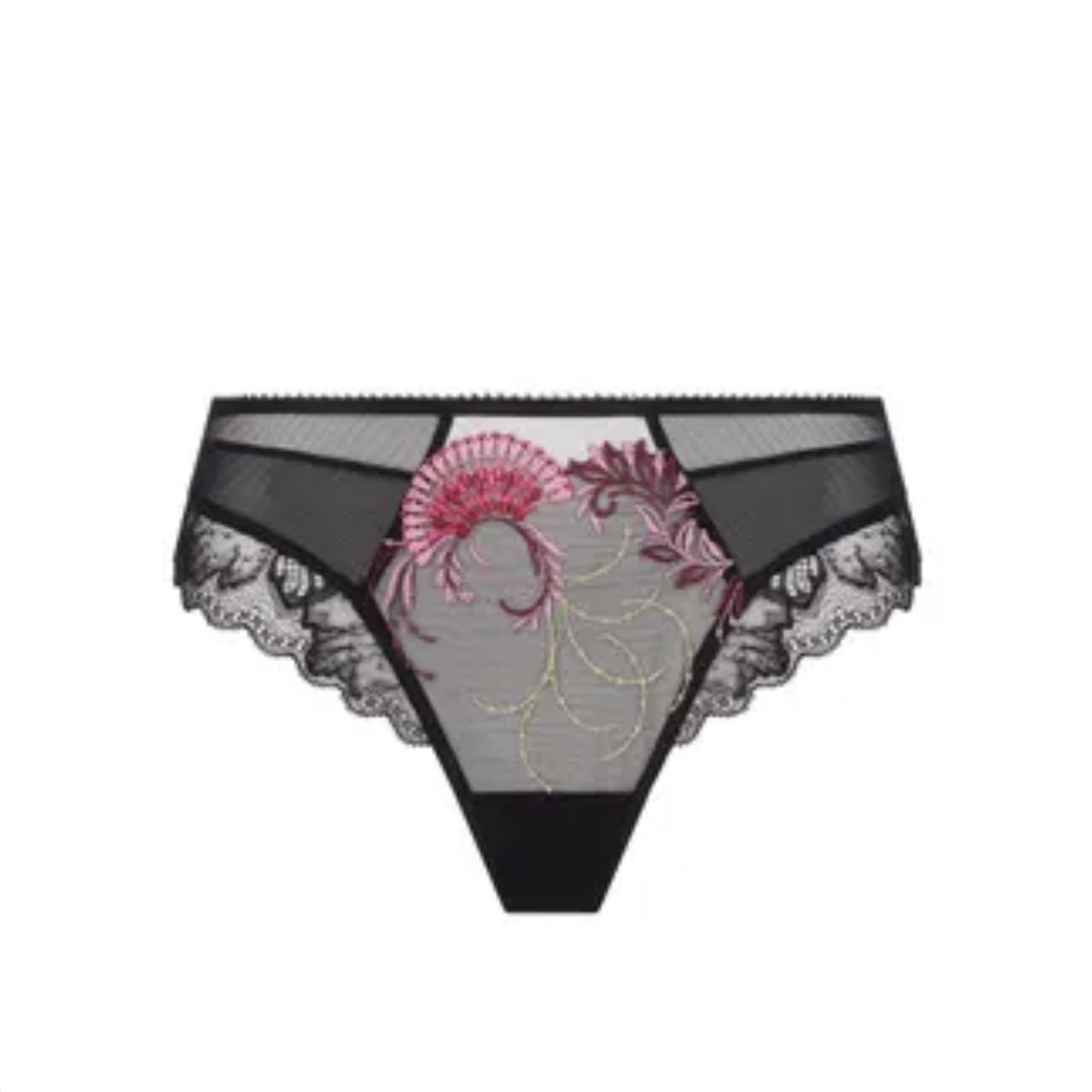 Lise Charmel Lingerie Floraison Passion Slip Séduction zwart/roze ACH0786