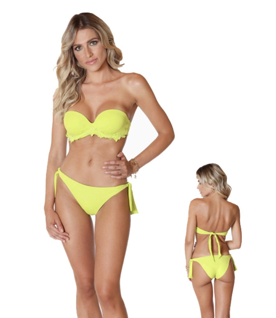 Badmode Emerara by DD&apos; E (vlinder) bikini slip geelgroen