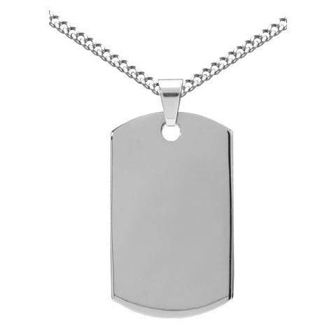 Firetti Ketting met hanger Dog Tag stijl met zirkoon (synthetisch)