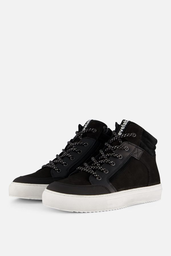 Develab Mid Cut Sneakers zwart Leer