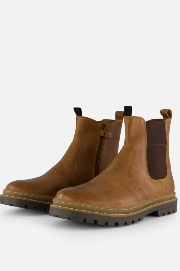 Muyters Chelsea boots cognac Leer