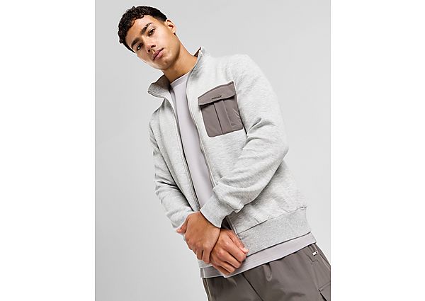 Belier Woven Pocket Full Zip Track Top - Grey- Heren