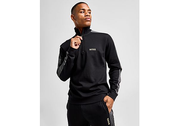 BOSS 1/2 Zip Track Top - Black- Heren