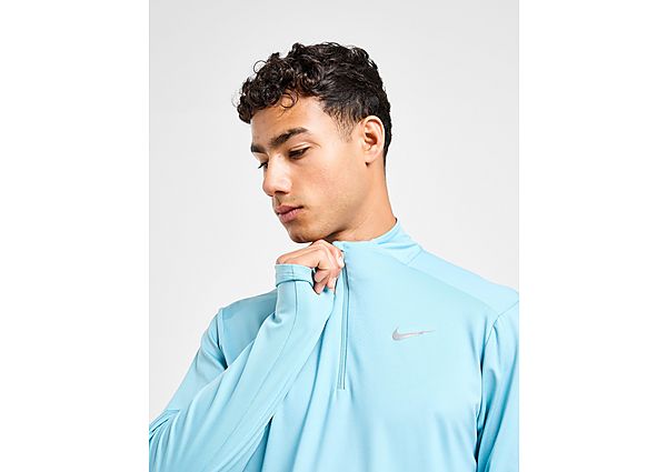 Nike Dri-FIT hardlooptop met halflange rits voor heren Nike - Denim Turquoise- Heren