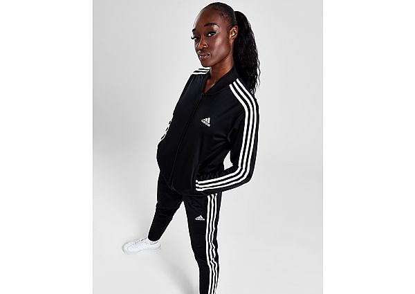 adidas 3-Stripes Essential Tracksuit - Black / White- Dames