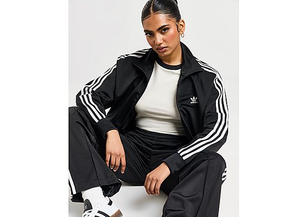 adidas Originals Oversized Firebird Track Top - Black- Dames