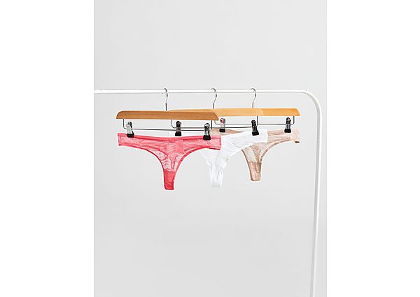 Calvin Klein Underwear 3 Pack Sheer Lace Strings - Multi- Dames