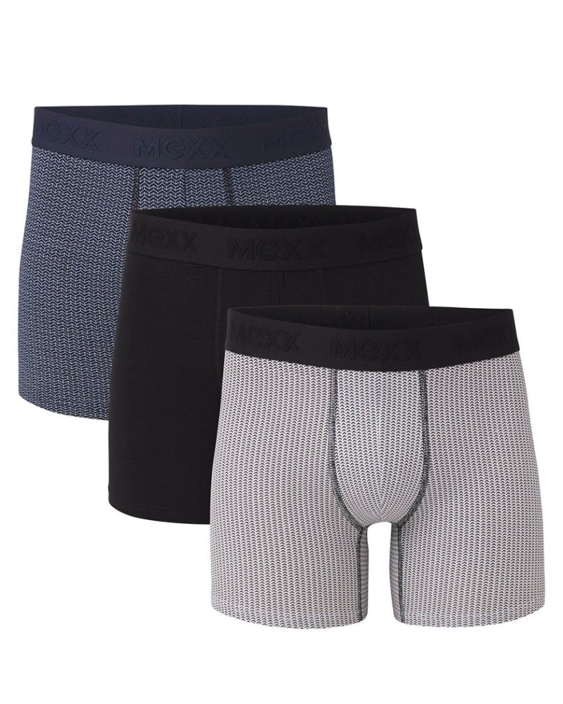 Boxers 3-pack zwart / navy / grijs