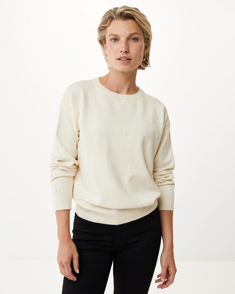 Flatknit rib sweater Off White