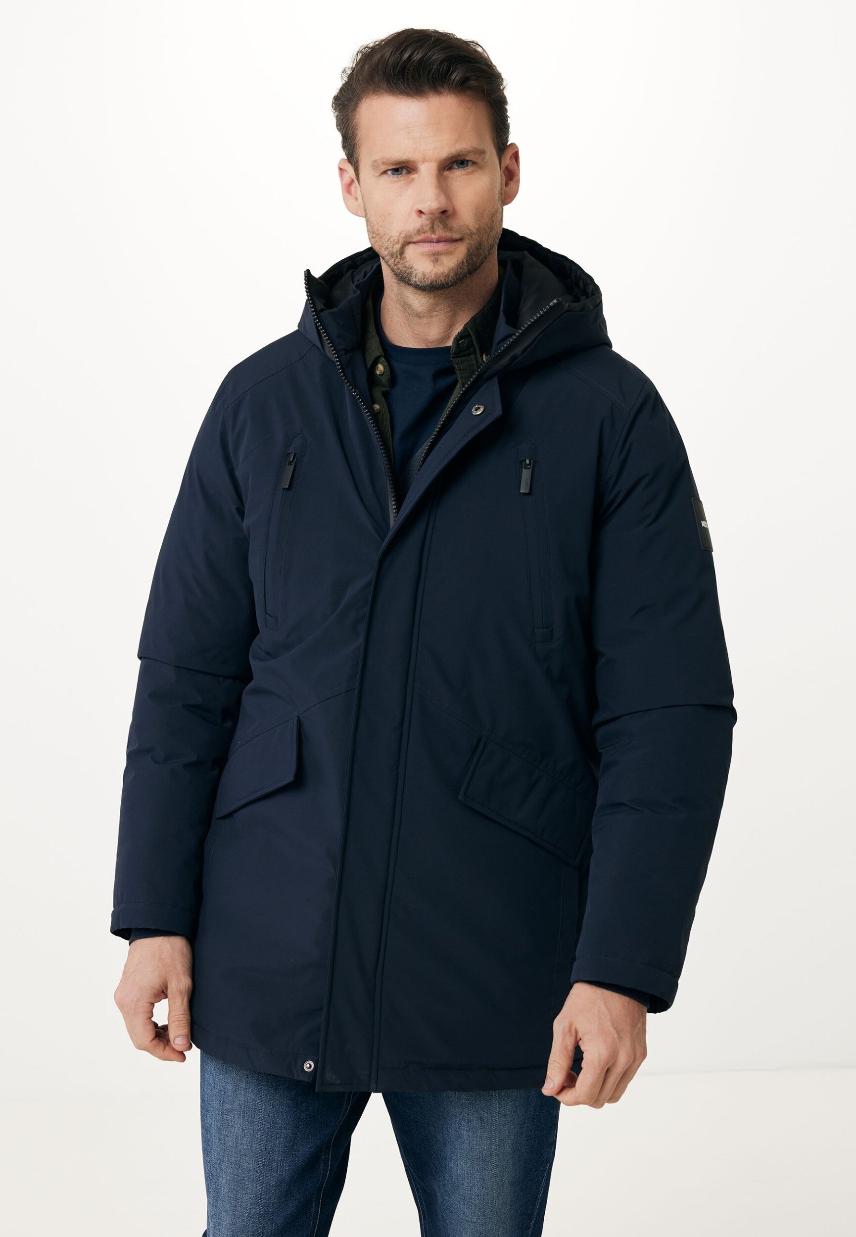 Gewatteerd Winterjas Met Capuchon Navy