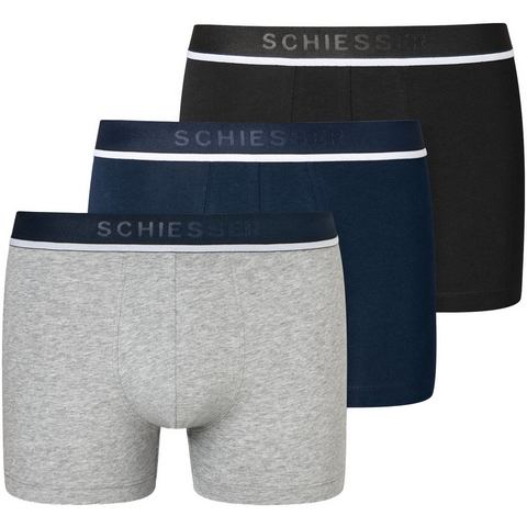 Schiesser Boxershort "95/5" met sportieve logo-webband (3 stuks)