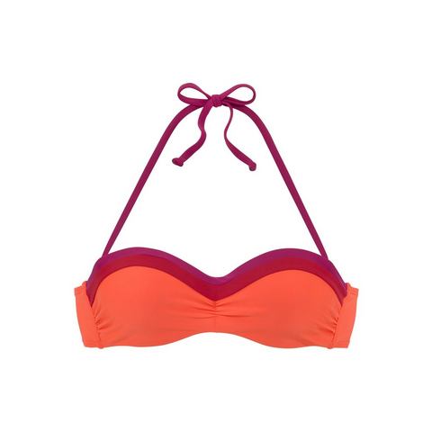 s.Oliver RED LABEL Beachwear Beugelbikinitop in bandeaumodel Yella met contrastkleurige details