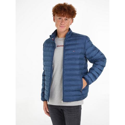 Tommy Hilfiger Gewatteerde jas PACKABLE RECYCLED JACKET met tommy hilfiger logoborduursel