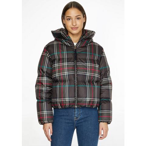 Tommy Hilfiger Gewatteerde jas PRINTED CHECK REDOWN PUFFER JKT